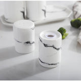 White Ceramic Salt And Pepper Shakers